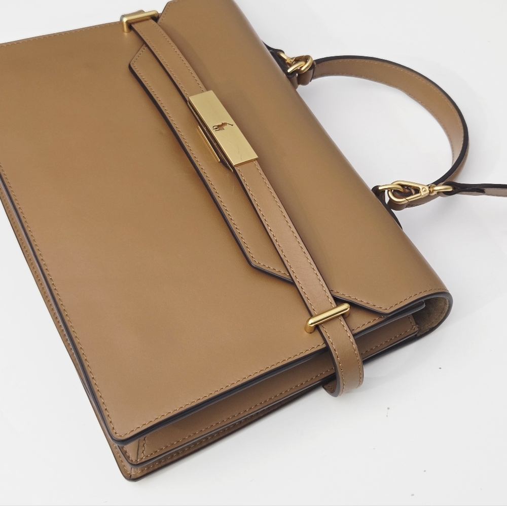 RALPH LAUREN POLO ID LEATHER SATCHEL BAG - Picture 11 of 16
